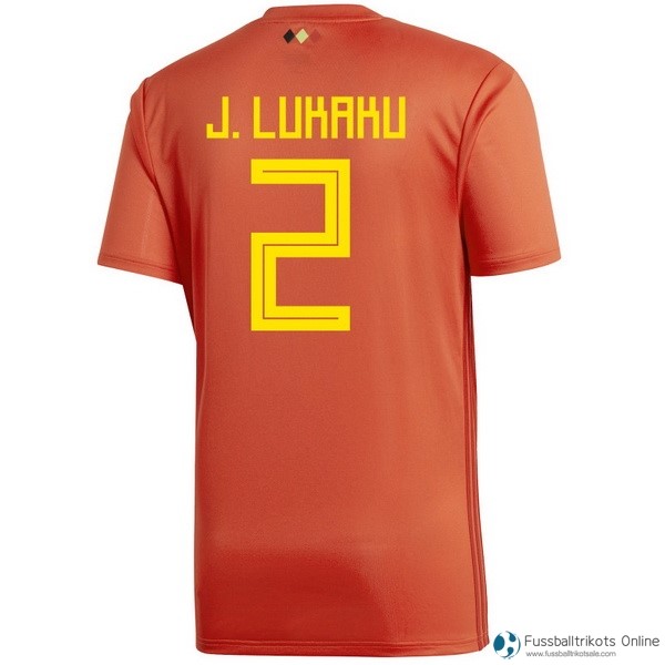 Belgica Trikot Heim J.lukaku 2018 Rote Fussballtrikots Günstig